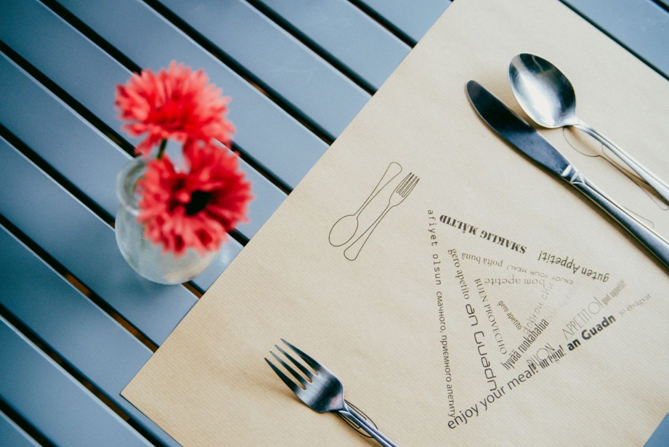 menu restauracji